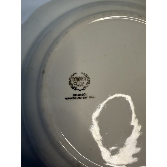 Vintage Dominion Briar Rose Dinner Plate Gold Filigree Elegant Fine China 10.5" - Picture 8 of 9